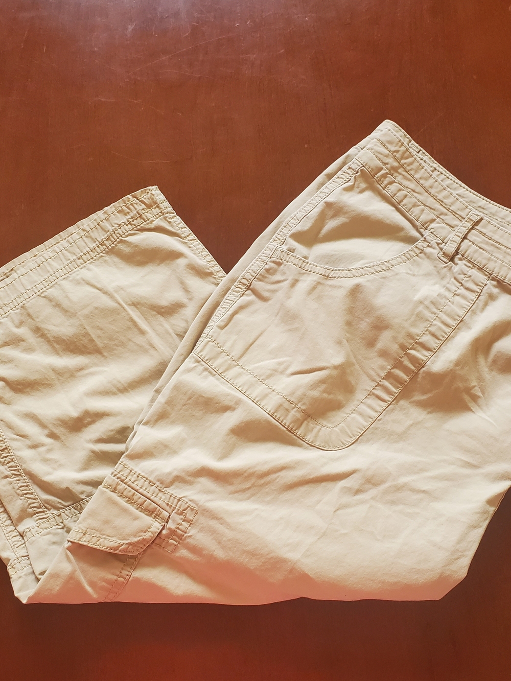 St. John's Bay Khaki Cargo Capri Size 18W